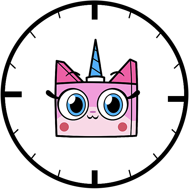 Clock Image11 - Draw Unikitty And Puppycorn Clipart (618x618), Png Download