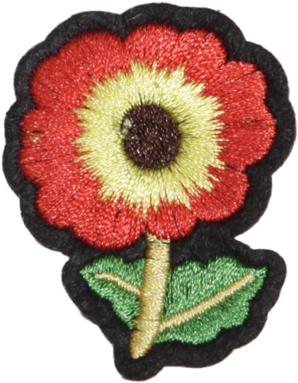 Little Red Sun Flower Customized Iron On Patch - Anemone Clipart (780x780), Png Download