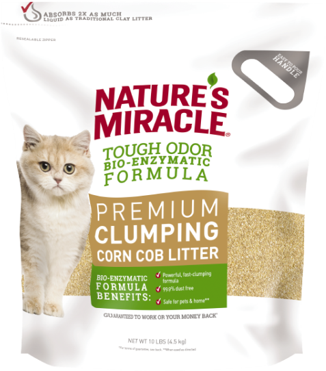 Nm Premium Clumping Corn Cob Litter 10 Lb - Nature's Miracle Clipart (600x600), Png Download