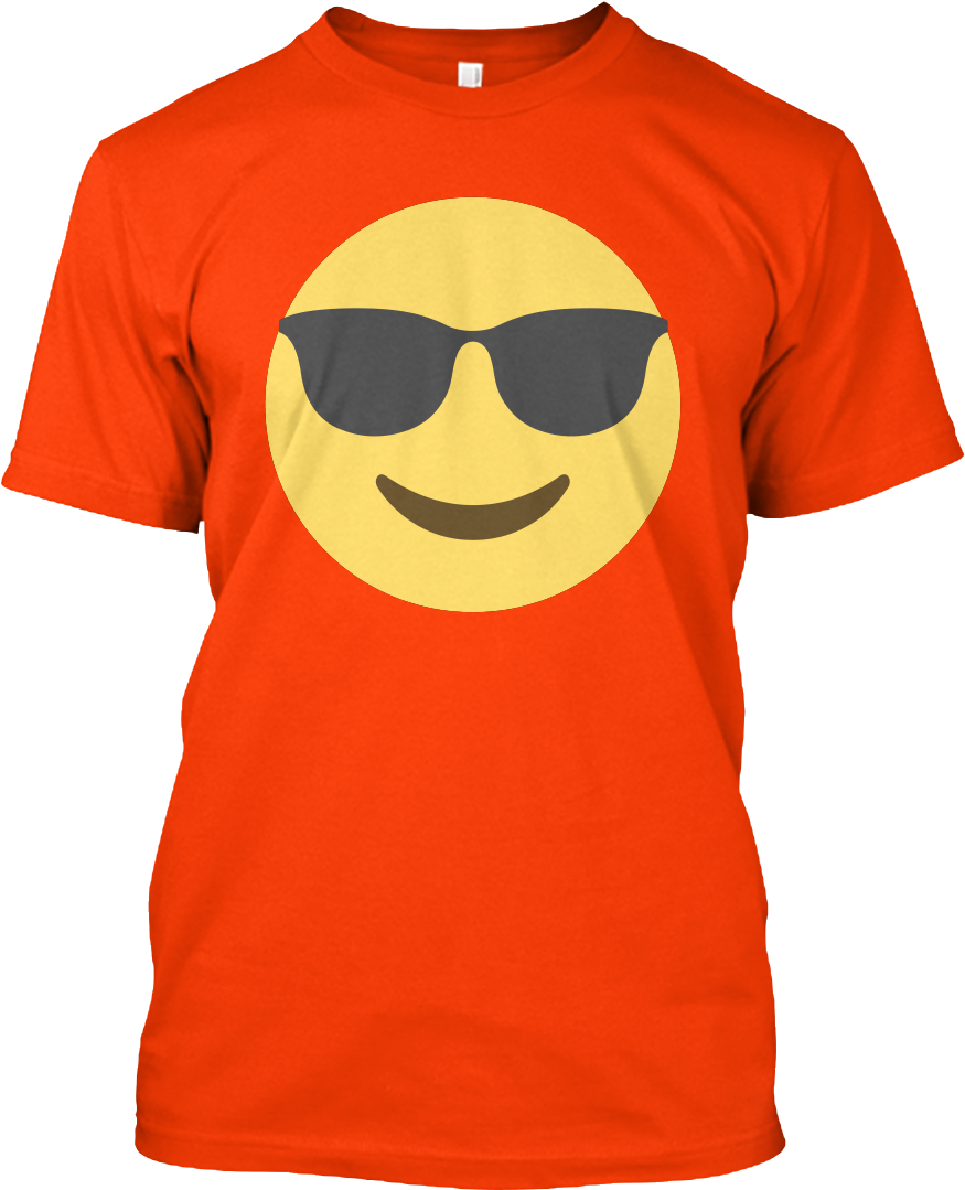 T Shirt Cool Sunglasses Emoji Smile Face Hanes Tagless - Always Hated You Sharon Clipart (910x1084), Png Download