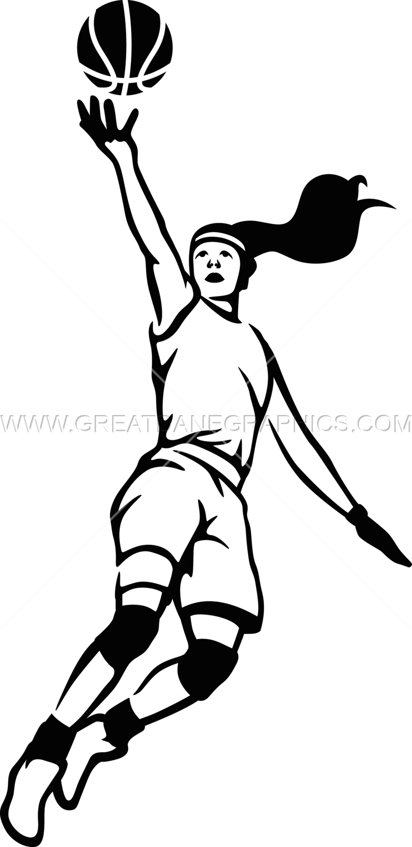 Clip Art Freeuse Stock Girls Download Best X Craft - Girls Basketball Clipart Black And White - Png Download (825x1696), Png Download