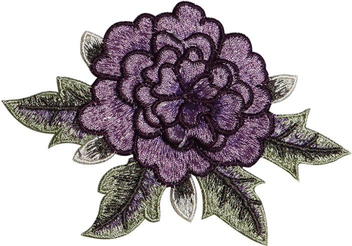 Small Purple Flower Embroider Patch For Simple Fashion - Dahlia Clipart (780x780), Png Download