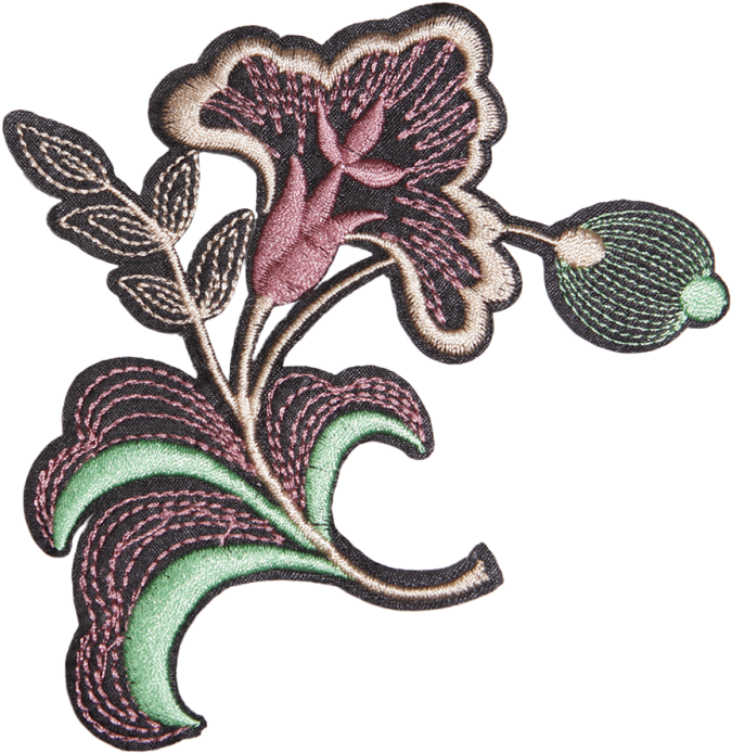 High-quality Vintage Flower Iron On Patch - Motif Clipart (780x780), Png Download