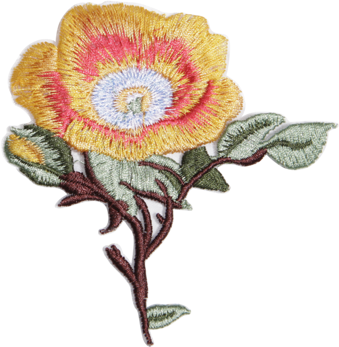 Fancy Yellow Flower Stock Patch For Shirts - Qantu Clipart (780x780), Png Download