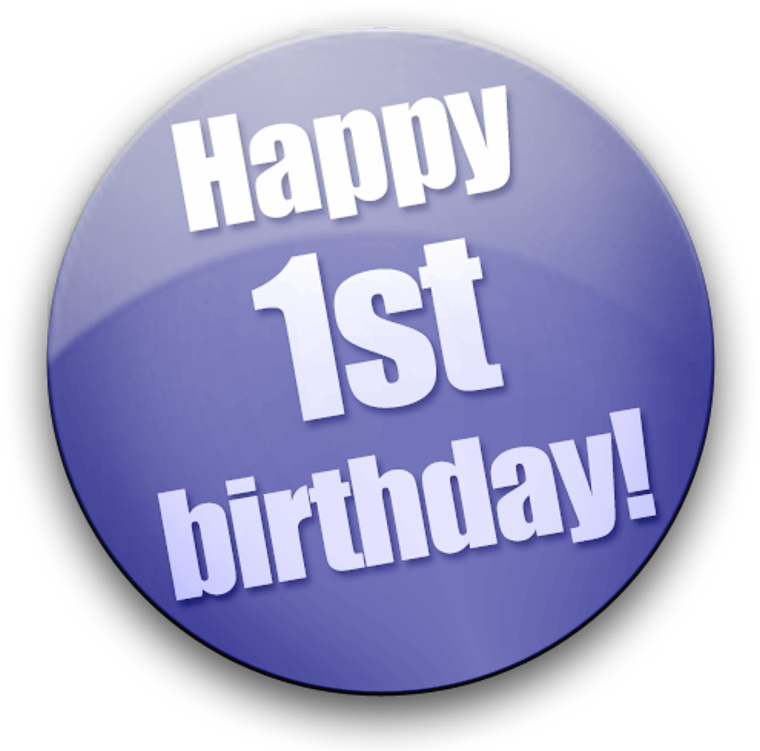 Happy First Birthday Pic - Happy 1st Birthday Clipart (760x751), Png Download
