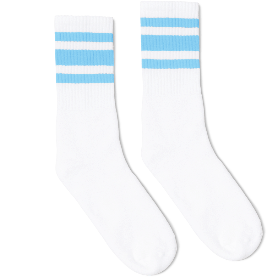 Carolina Blue Striped Socks - Sock Clipart (1024x1024), Png Download