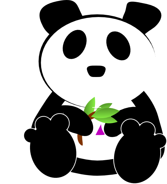 Cartoon Panda Clipart (540x595), Png Download