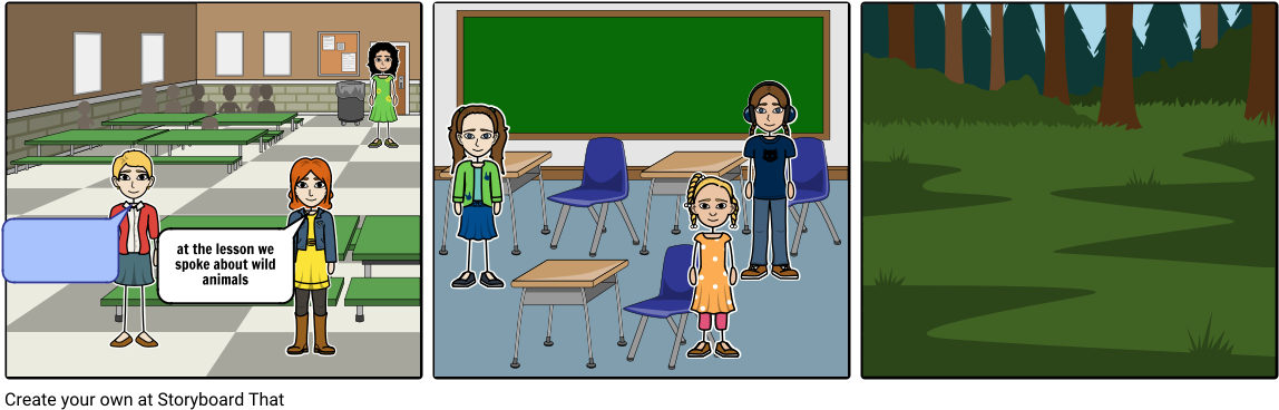 Wild Animals - Cartoon Clipart (1164x385), Png Download