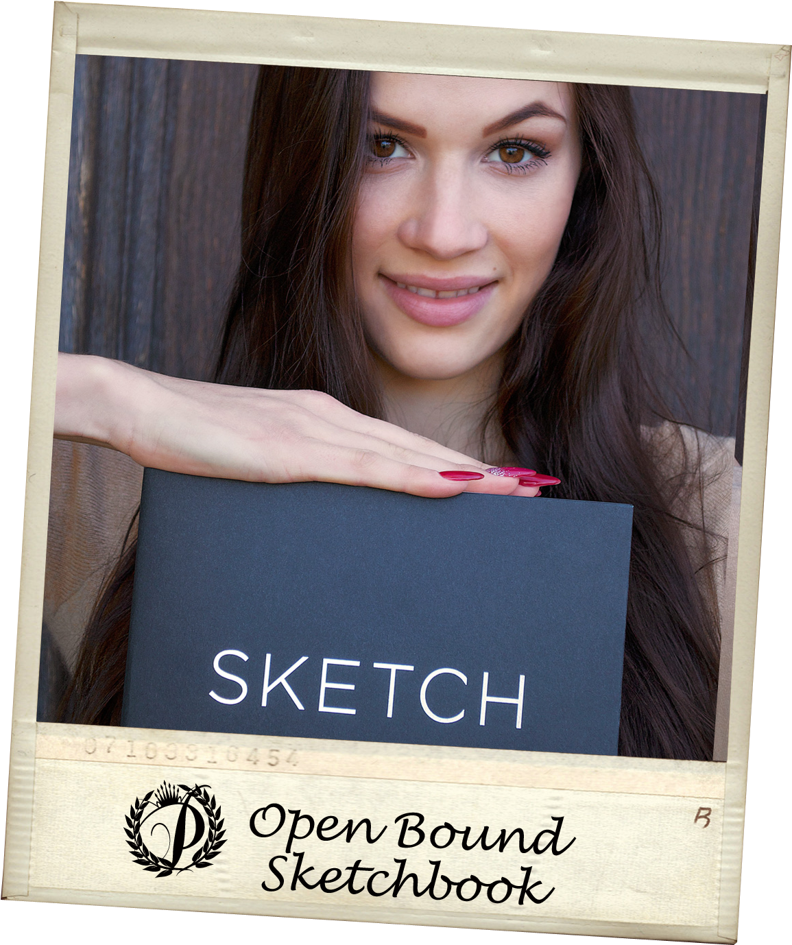 Open Bound Sketchbooks Polaroid - Picture Frame Clipart (1190x1398), Png Download