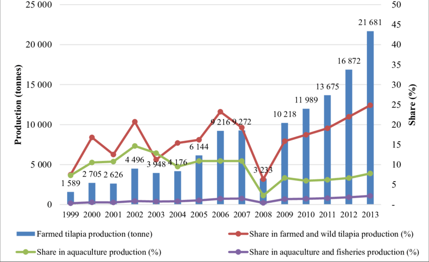 Tilapia Aquaculture Production In Nigeria - Agricultura En El Peru 2018 Clipart (850x519), Png Download