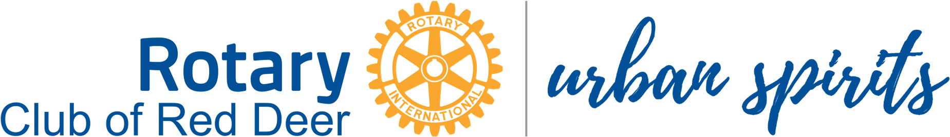 Red Deer Urban Spirits Logo - Rotary International Clipart (1980x409), Png Download