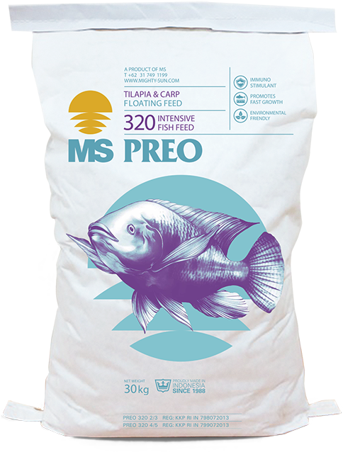Preo 320 Premium Gold Fish & Tilapia - Merk Pakan Udang Vaname Clipart (640x640), Png Download