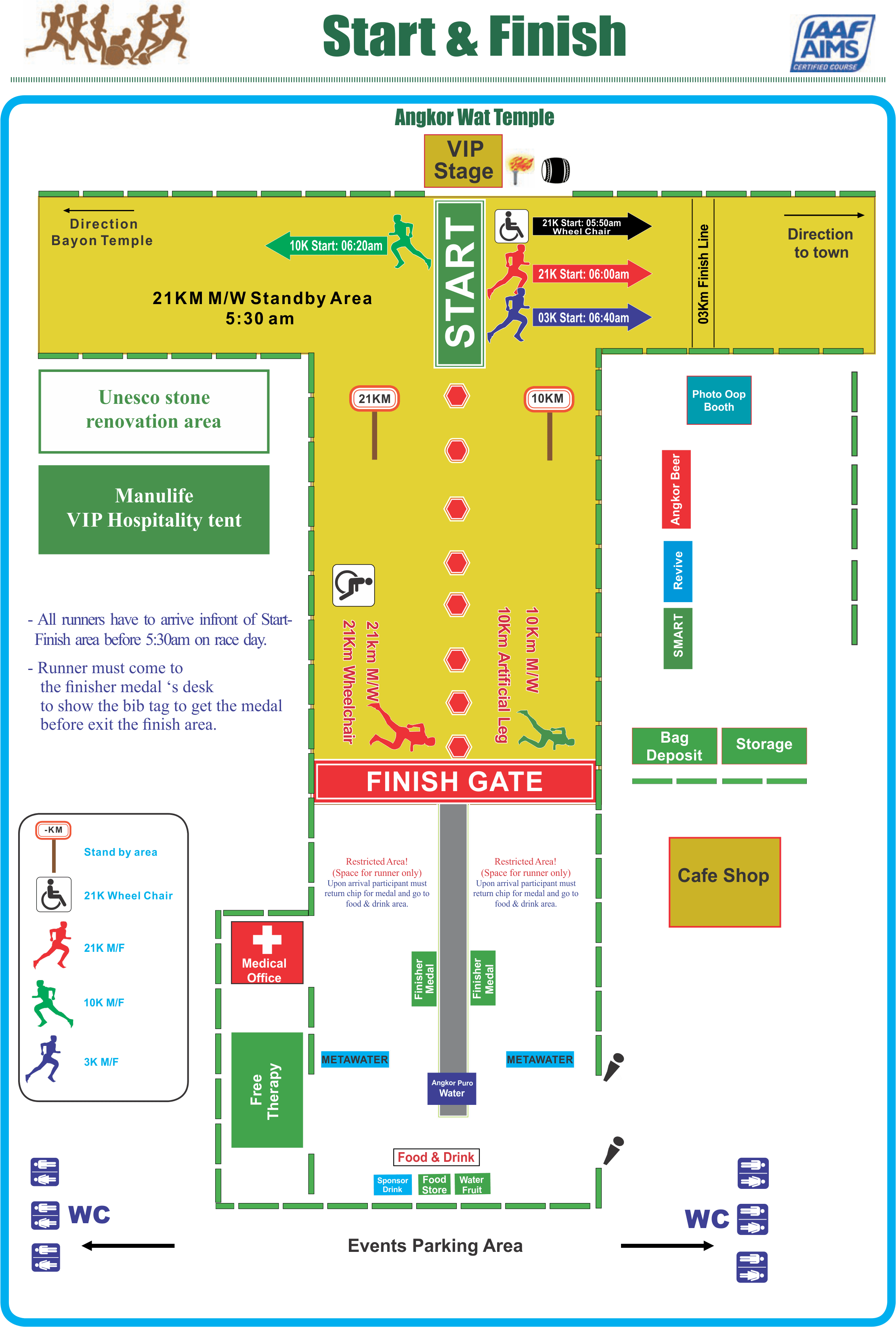 Course Map Angkor Half Marathon Finish Get - Angkor Wat Marathons Clipart (2263x3334), Png Download