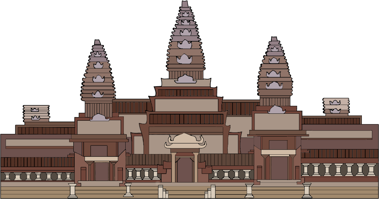 Angkor Wat - Hindu Temple Clipart (1500x1500), Png Download