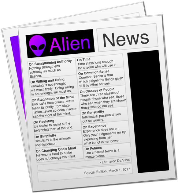 Alien News Pro 17 - Paper Clipart (630x630), Png Download