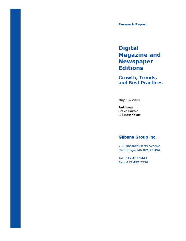Digital Magazine And Newspaper Editions - Report Cover Clipart (624x807), Png Download