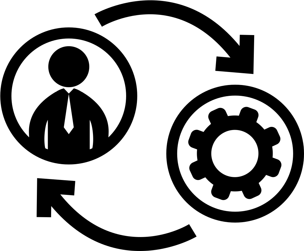 Man Machine Circuit Symbol - Man Vs Machine Symbol Clipart (981x809), Png Download