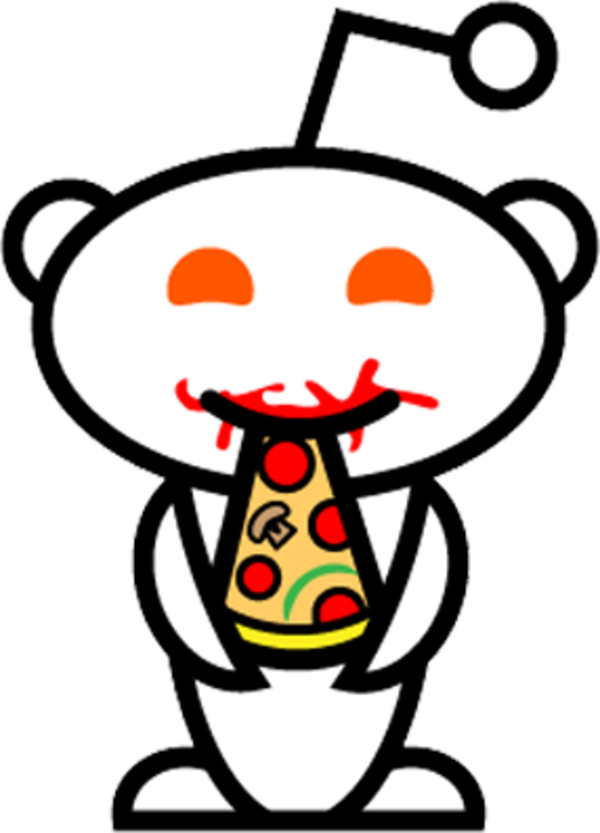 Random Acts Of Pizza - Reddit Alien Clipart (600x833), Png Download