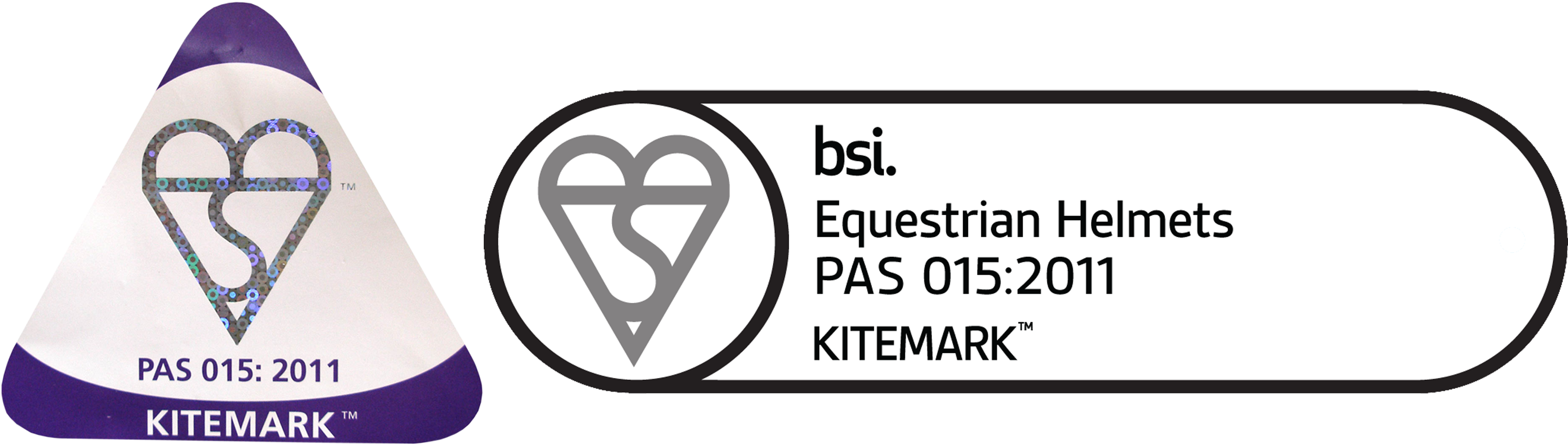 Both Of The Above Labels Represent A Kitemark To British - Pas 015 Clipart (3252x976), Png Download