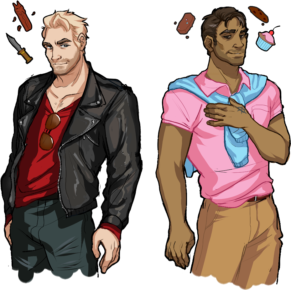 Grummyart Creepy Clothing Swap - Dream Daddy Swap Clipart (929x925), Png Download