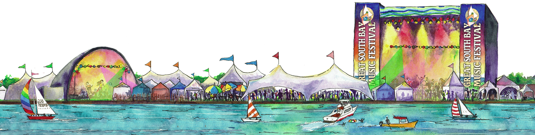 Great South Bay Music Festival Header Clipart (1800x454), Png Download