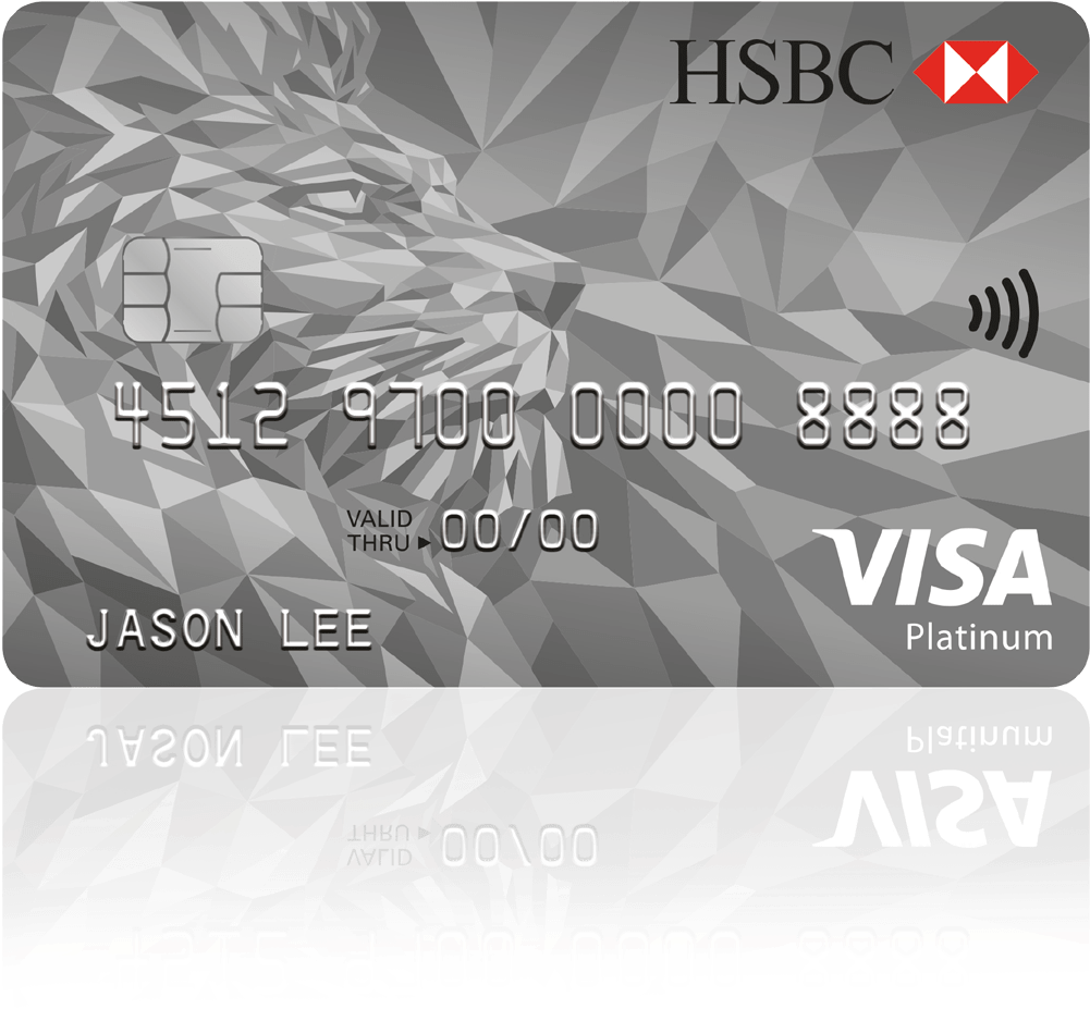 Hsbc Visa Platinum Credit Card - Hsbc Visa Platinum Card Clipart (1001x927), Png Download