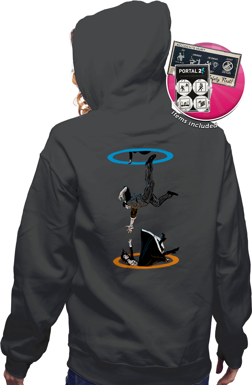 The Cake Is A Lie Bundle - Hoodie Clipart (930x1294), Png Download