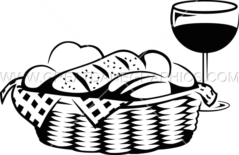 Bread Production Ready - Basket Bread Clipart Black And White - Png Download (825x537), Png Download