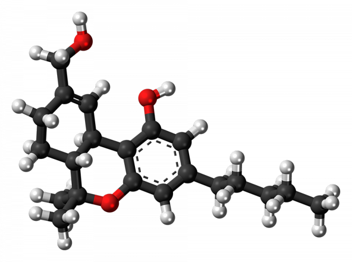 Metabolites Modeled In 3d - Thc Molecule Structure 3d Clipart (720x536), Png Download