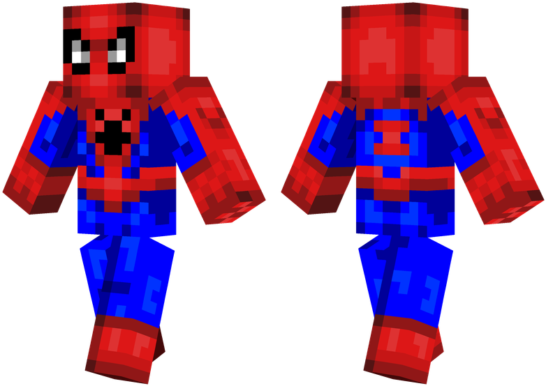 Spiderman - Minecraft Pulp Fiction Skin Clipart (804x576), Png Download