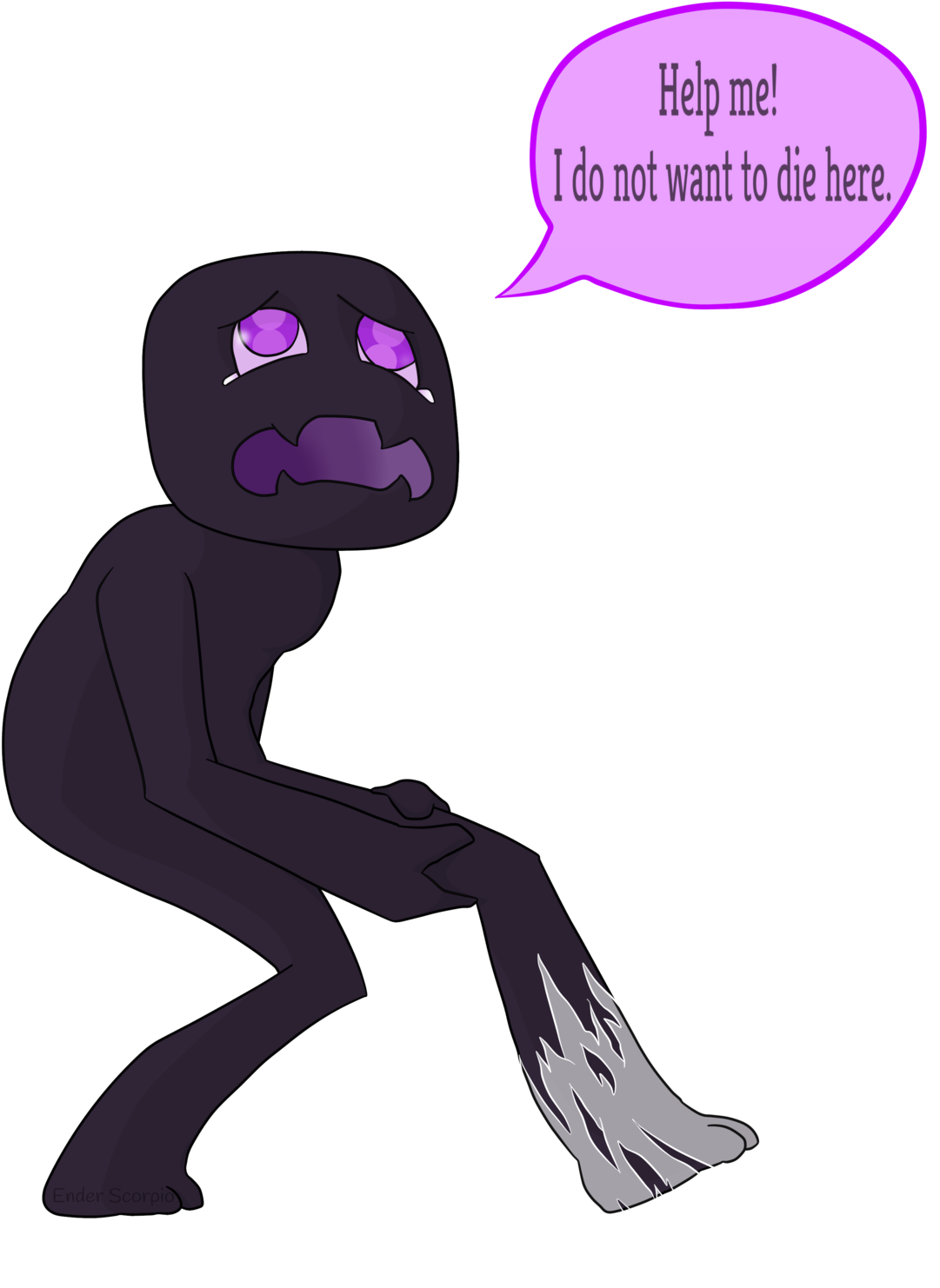 Caught - Gay Enderman Clipart (1280x1707), Png Download