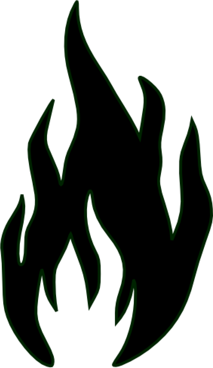 Black And White Library Diy Design Pictures Clip Art - Flame Black And White Png Transparent Png (728x1538), Png Download