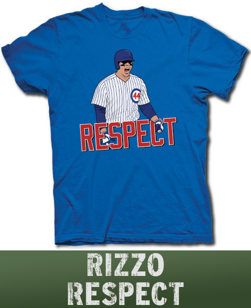 Anthony Rizzo Respect Me Chicago Cubs Playoff Hero - T Shirt Clipart (500x615), Png Download