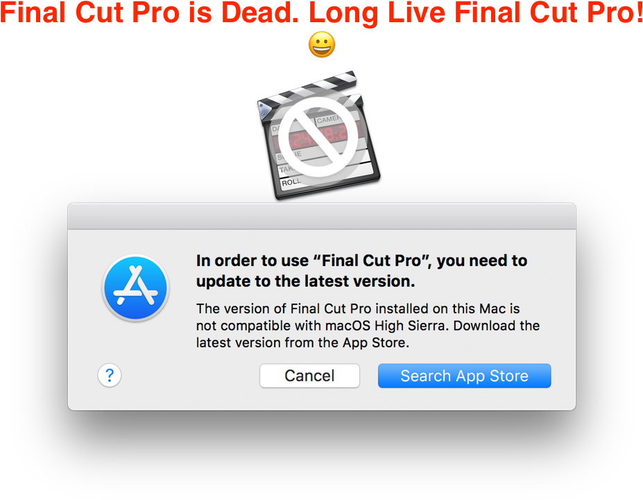 Fcp-dead - Final Cut Pro Clipart (1024x768), Png Download