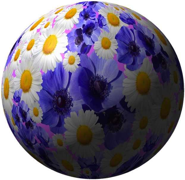 Flowers Ball Planet Nature Globose Abstract - Dahlia Clipart (737x720), Png Download