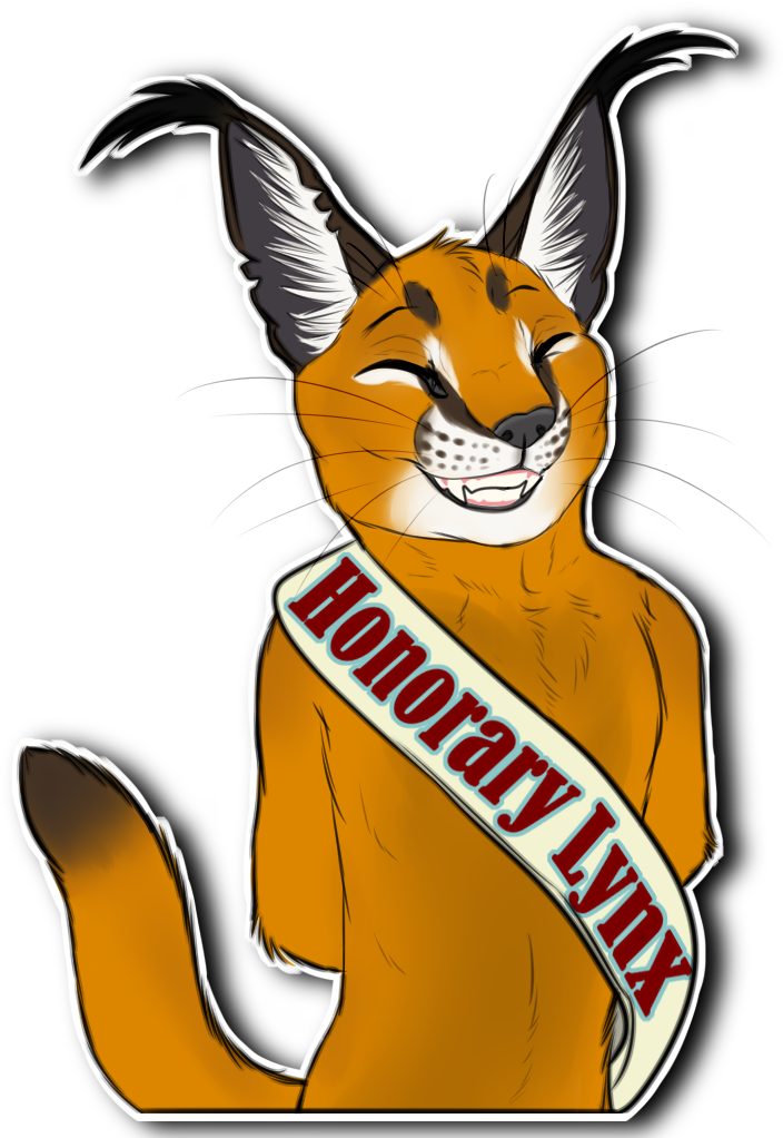 Caracals Are Honorary Lynxes 🎖 🎖 🎖 @boozecaracal - Cartoon Clipart (1024x1024), Png Download