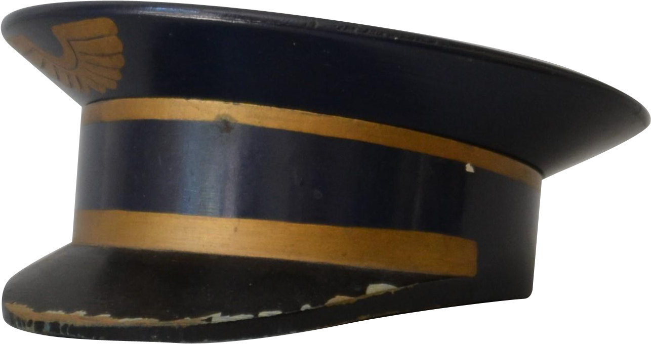 Vintage Pilot Captain Trinket Box - Wood Clipart (1285x1285), Png Download