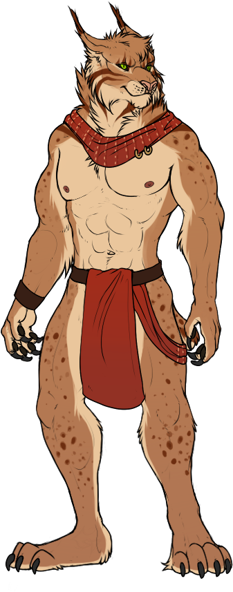 Koda In The Attire Of The Caracals - Illustration Clipart (432x875), Png Download