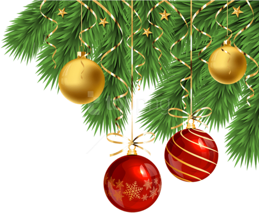 Free Png Christmas Balls Corner Decoration Png Png - Transparent Christmas Corner Png Clipart (850x697), Png Download