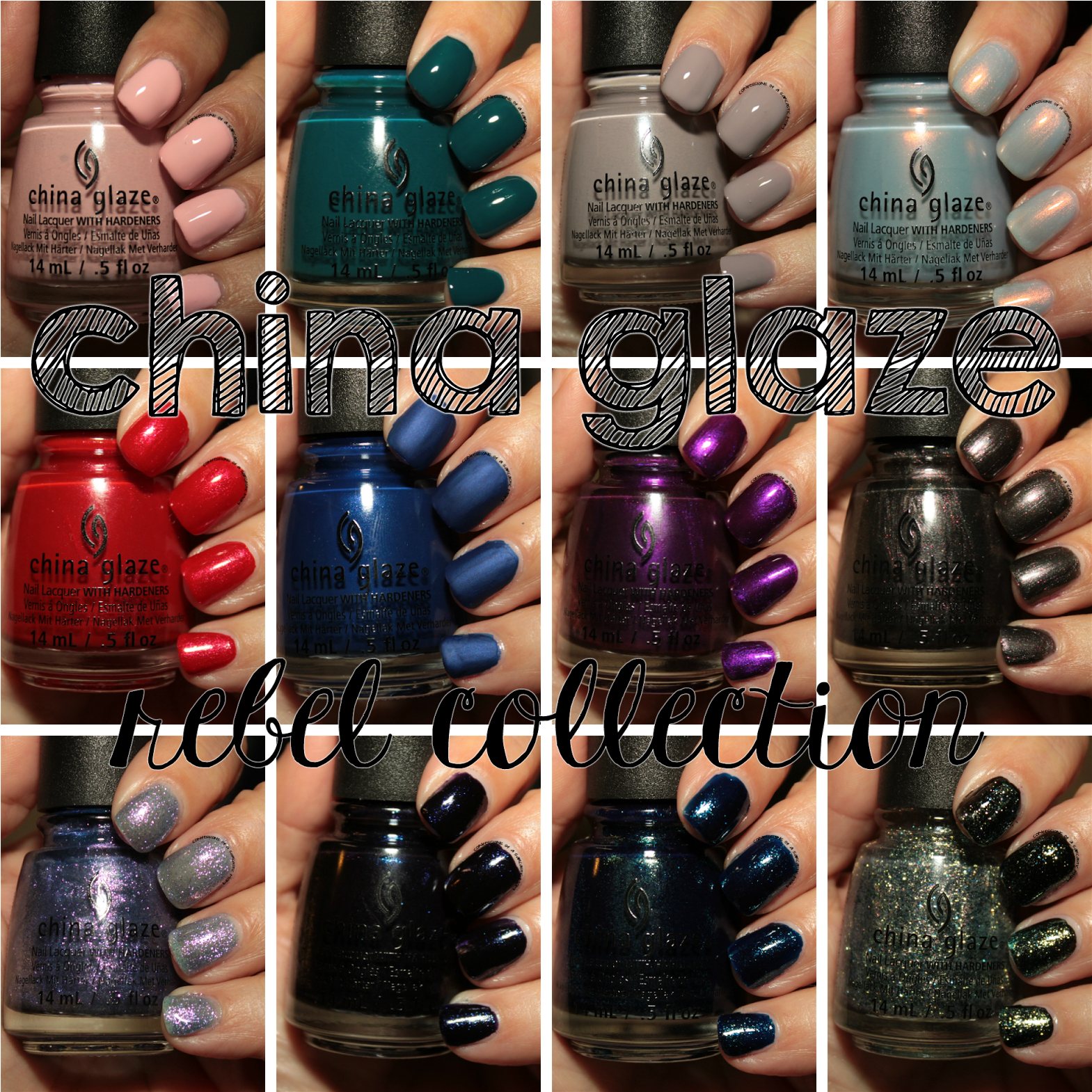 China Glaze Rebel Collection For Fall - Nail Polish Clipart (1600x1600), Png Download