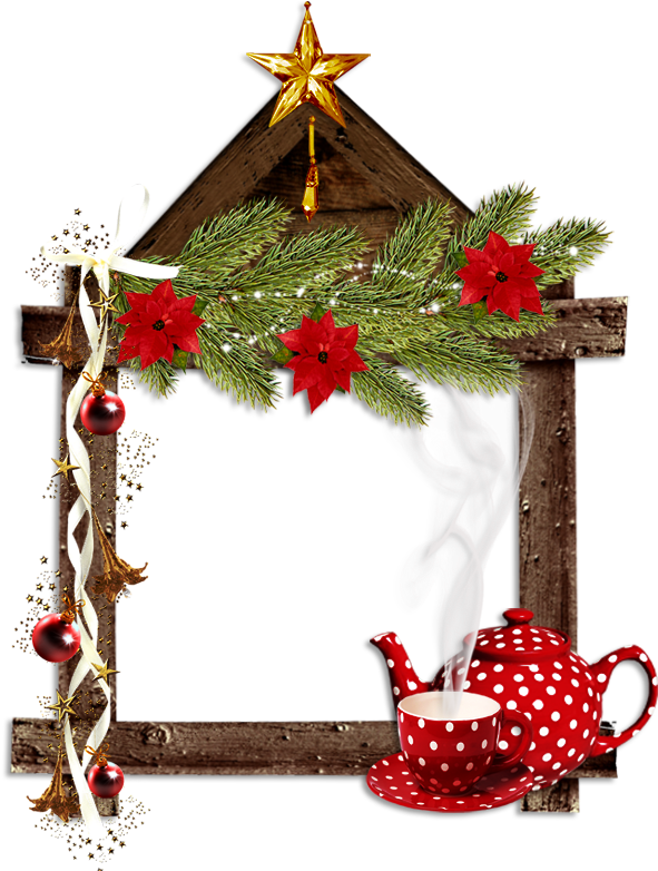 X0cfszn - Christmas Tea Border Clipart - Png Download (600x781), Png Download