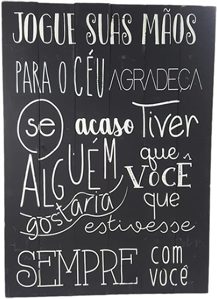 Placa Em Madeira Jogue Suas Mãos Para O Céu - Calligraphy Clipart (700x701), Png Download