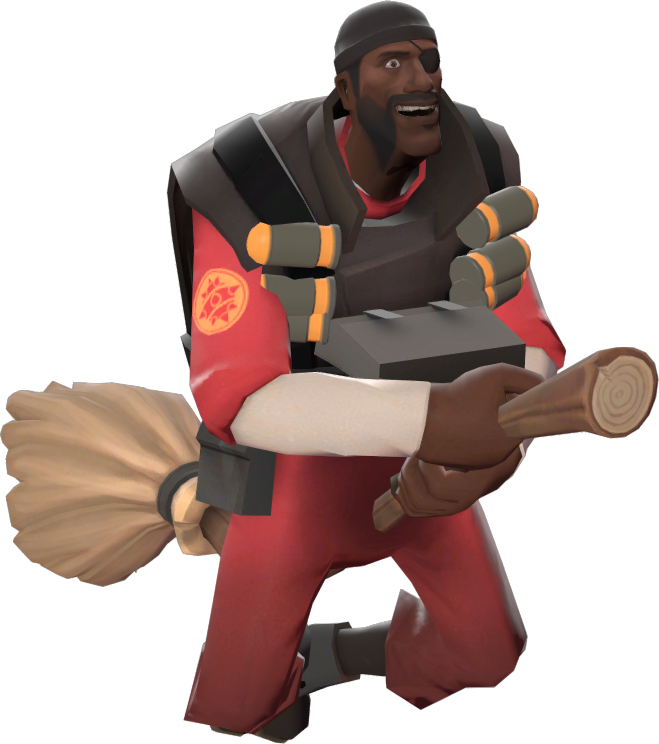 Demoman - - Tf2 Zoomin Broom Clipart (659x744), Png Download