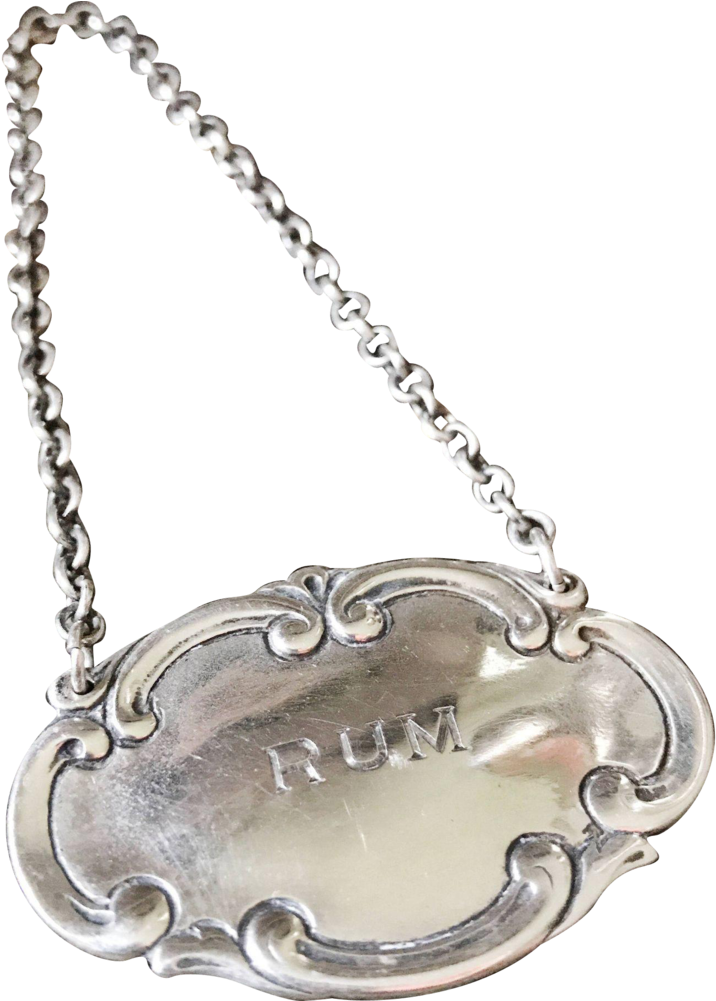 Vintage Tiffany & Co Sterling Liquor Decanter Tag - Chain Clipart (716x1001), Png Download