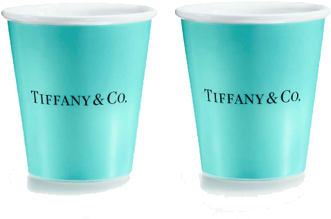 Bone China Porcelain "paper" Cups - Tiffany And Co Cups Clipart (600x600), Png Download