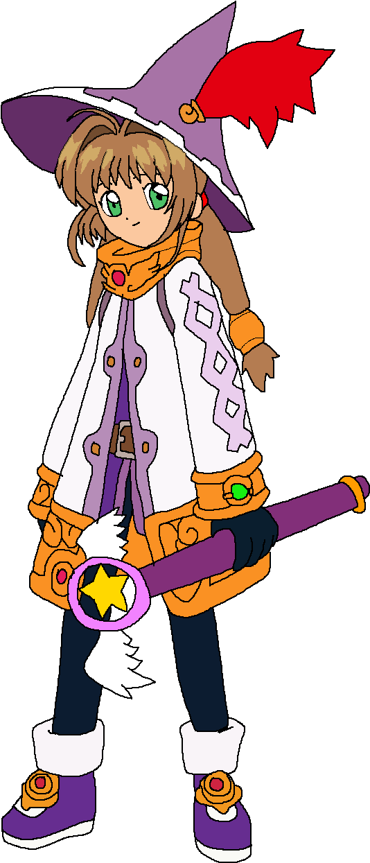 Sakura Dressed As Yumi's Fantasy Knight - Cartoon Clipart (796x1375), Png Download