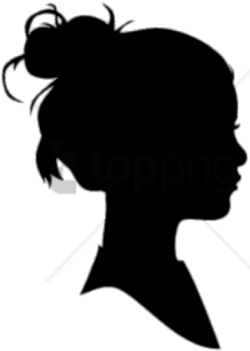 Free Png Head Of Girl Png Image With Transparent Background - Silhouette Of A Girls Face Clipart (480x654), Png Download