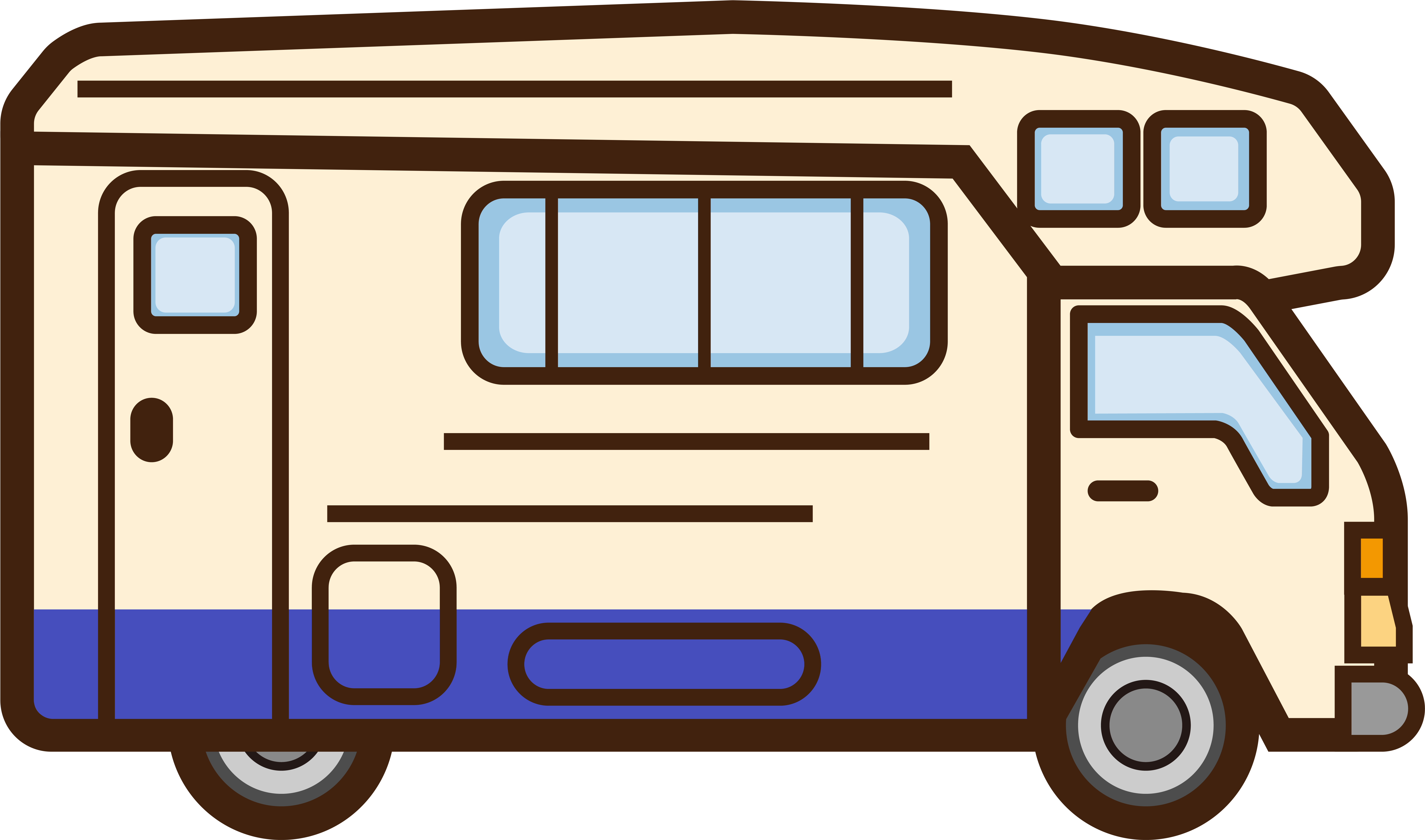 Rv Car Transportation Cartoon Png And Vector Image Clipart (8334x8334), Png Download