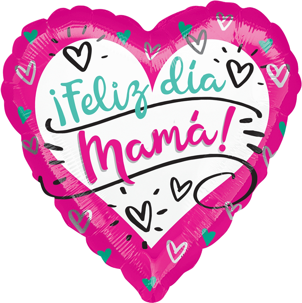 Globo Feliz Día Mamá - Feliz Dia Mama Clipart (1000x1000), Png Download