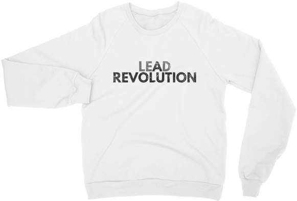 White Lead A Revolution Crew Neck Sweater - Sweater Clipart (600x600), Png Download